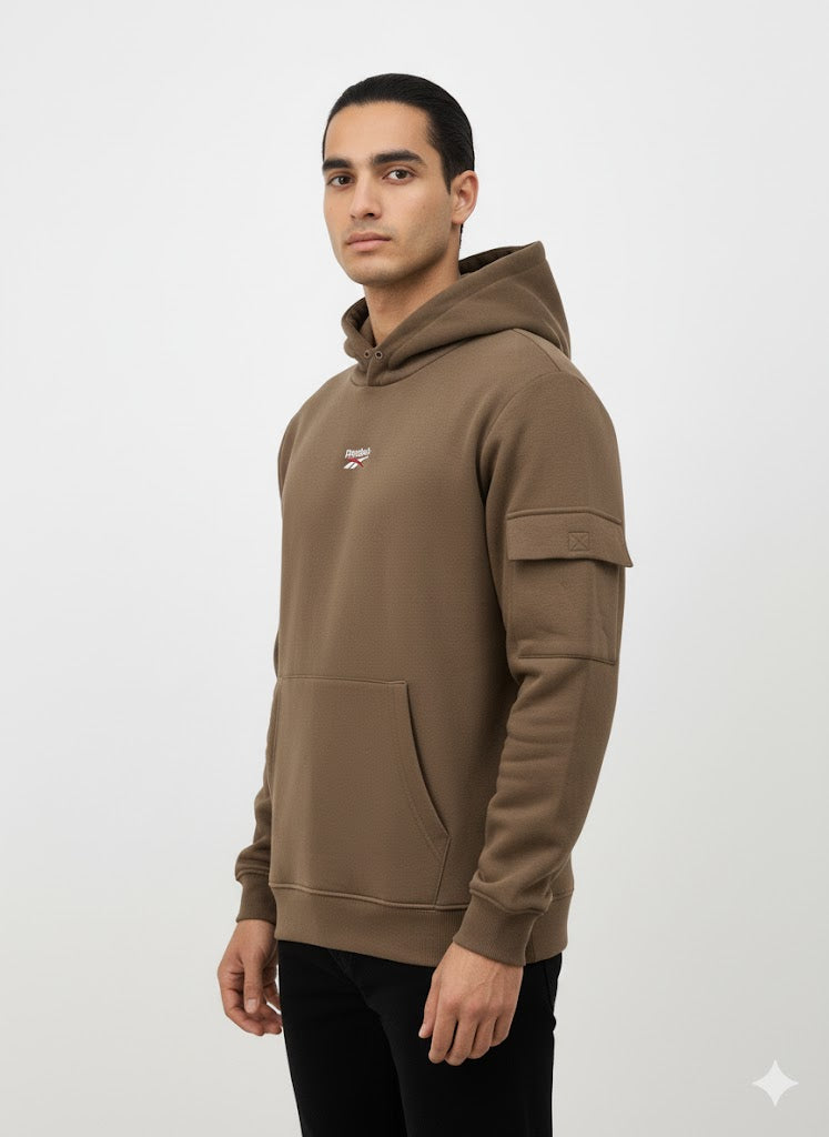 Brown Hoodie with side arm pocket